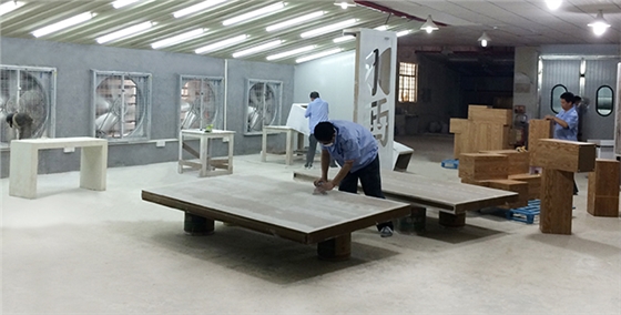 內(nèi)行揭秘廣州宜佳展柜定制廠家的化妝品展柜烤漆全過程