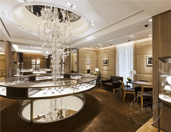 玫瑰金不銹鋼珠寶展示柜 玫瑰金不銹鋼珠寶展示柜