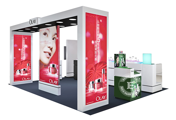 玉蘭油化妝品展柜