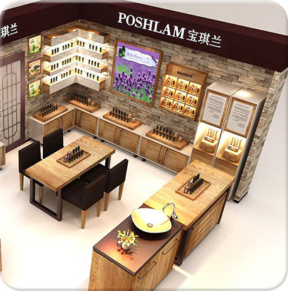 飾面板化妝品展柜定制