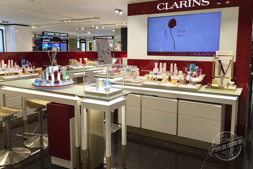 商場烤漆化妝品展柜