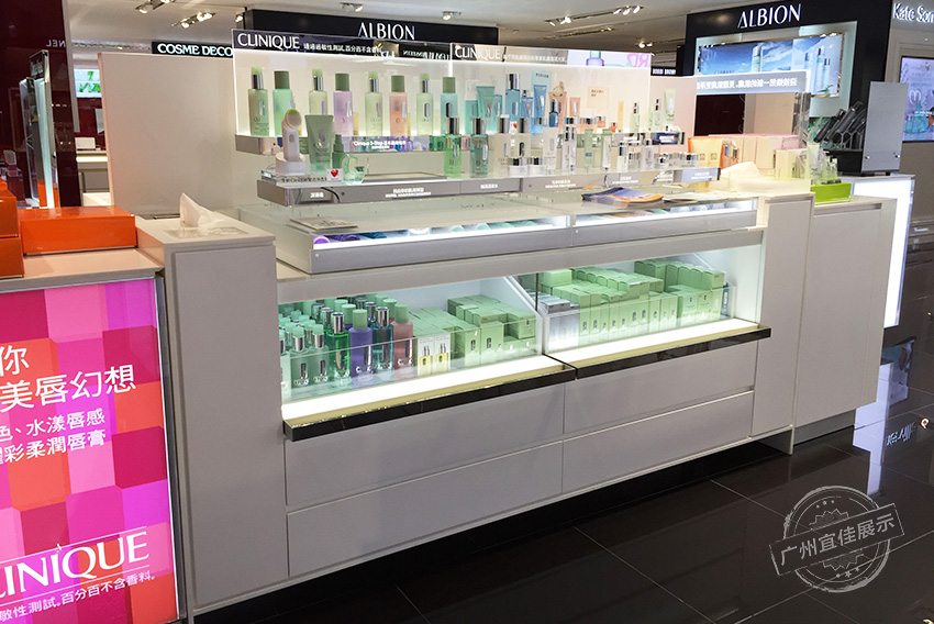 商場烤漆化妝品展柜