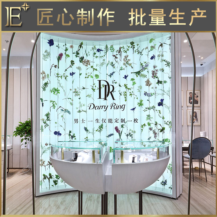 圓形玻璃珠寶展柜