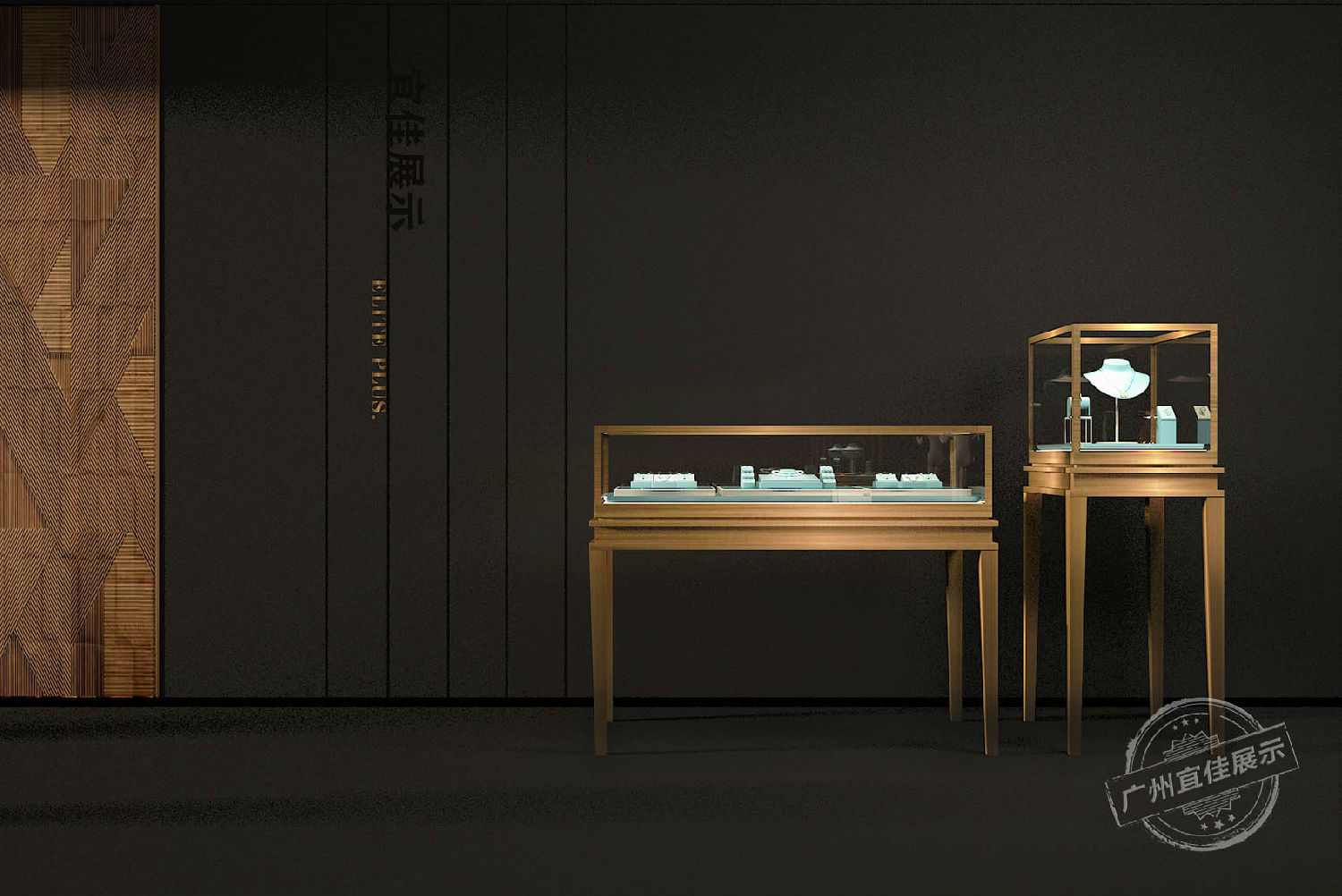 精品 不銹鋼珠寶展柜