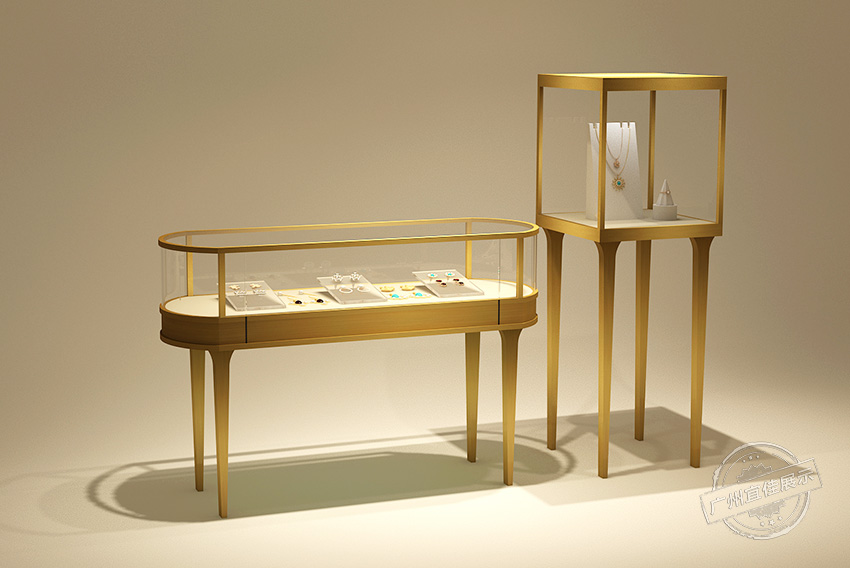 鈦金不銹鋼珠寶展柜