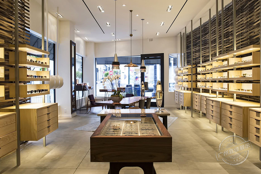 實(shí)木眼鏡展柜