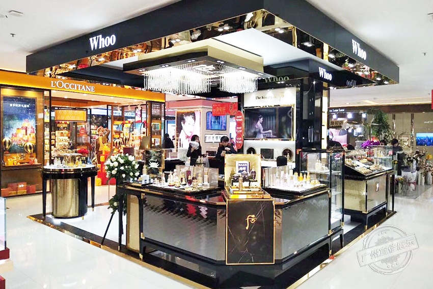 whoo后專柜 化妝品展柜
