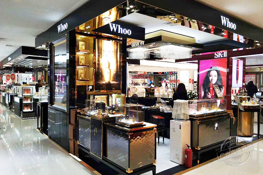 whoo后專柜 化妝品展柜