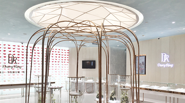 成都Darry Ring 珠寶展柜定制案例