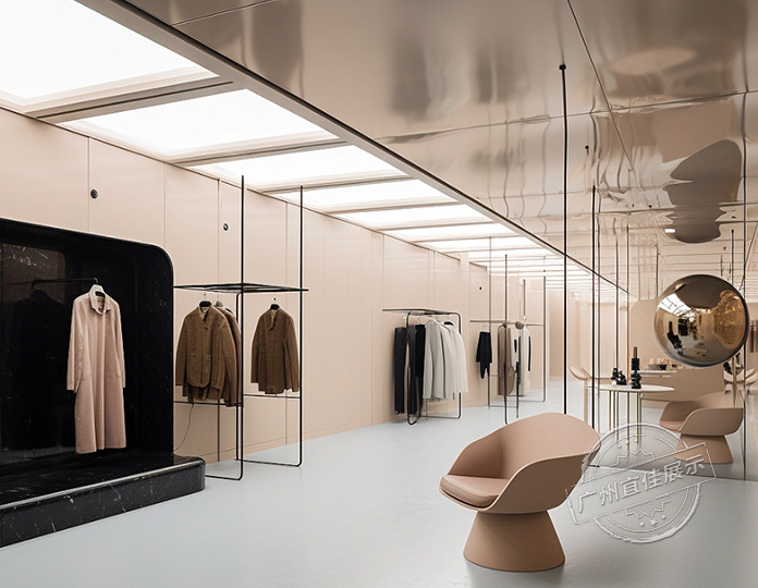 極簡(jiǎn)服裝展架