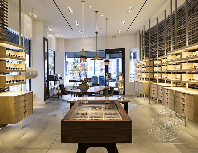 實(shí)木眼鏡展柜