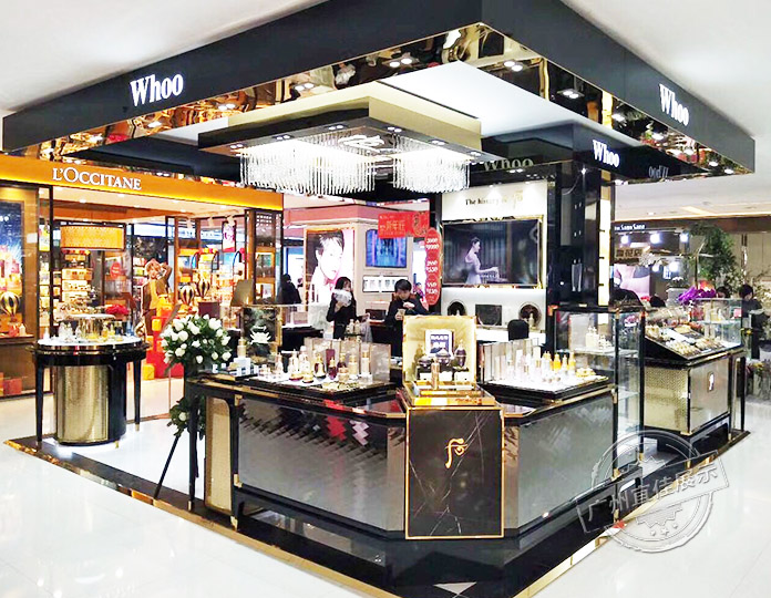 whoo后專柜 化妝品展柜